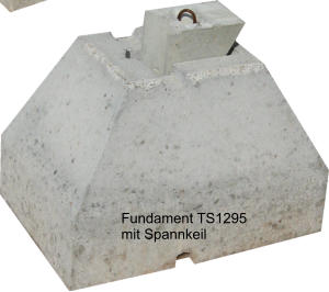 Fundament TS1295 mit Spannkeil